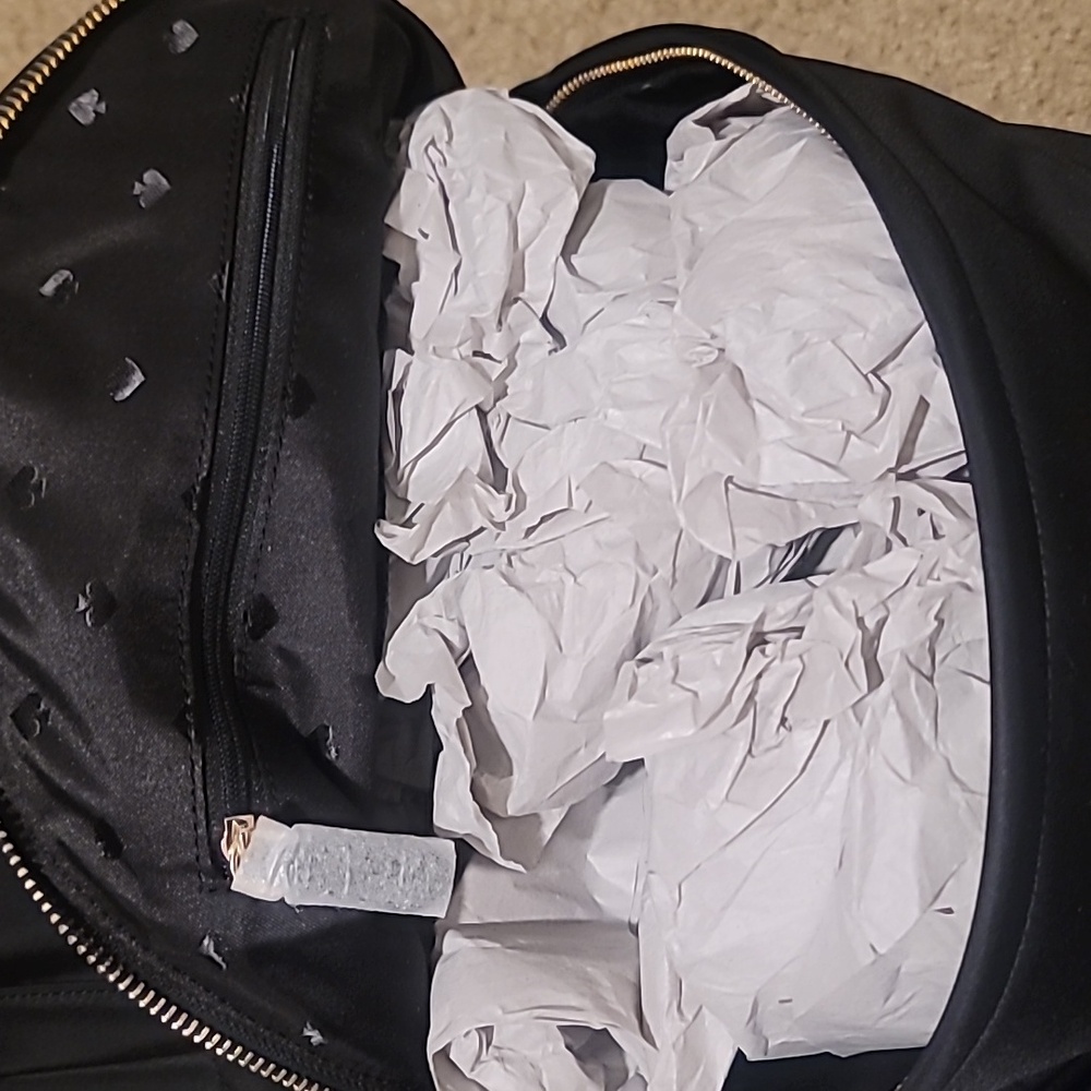 New Kate Spade Black Nylon Backpack/purse - Picture 6 of 6